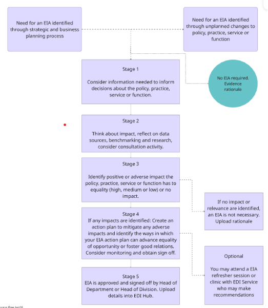 A flowchart of the EIA process.